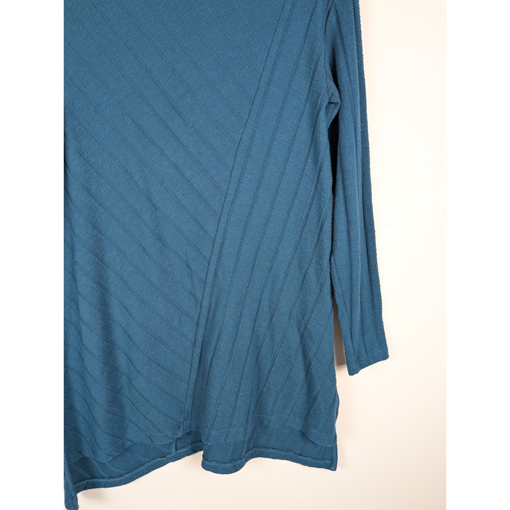 Maeve Anthropologie Teal Ribbed Boat Neck Long Sleeve Top XS - Picture 3 of 5
